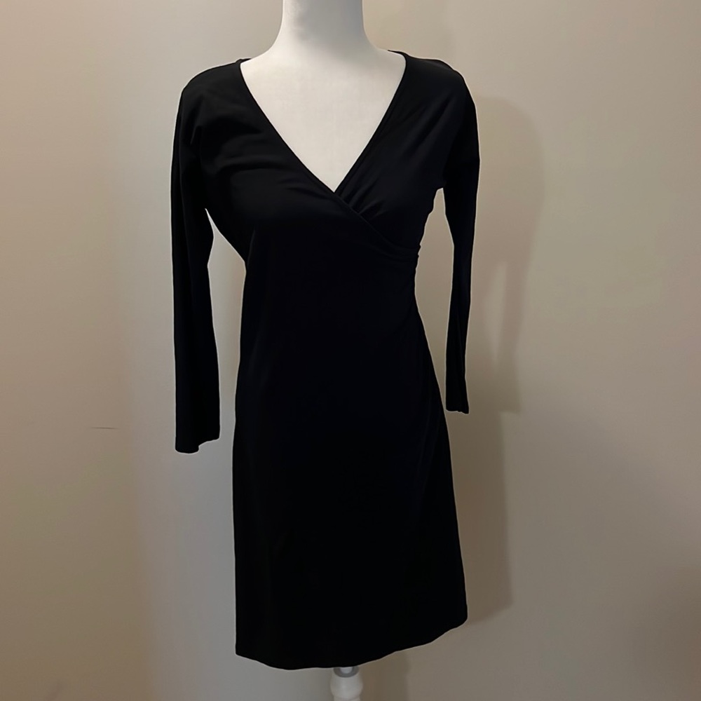 Patagonia black dress. Cross front with keyhole in back. Long sleeves Medium